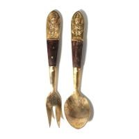 ราคา ชุดช้อนส้อม ลายเทพพนม [NICKEL BRONZE] Thailand (9589701369)
