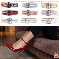 ราคา ACTIINIDIA 1 คู่ที่ถอดออกได้สายรัดรองเท้า, สายรัดปรับได้ PU หนังรองเท้าส้นสูงเชือกผูกรองเท้า, Bundle Laces หัวเข็มขัดโลหะ Anti-drop ส้นรองเท้า Strings ผู้หญิงรองเท้าแตะ (48312345665)