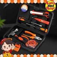 ราคา [ยิ่งซื้อ ยิ่งคุ้ม] ชุดกล่องเครื่องมือช่าง เซตอุปกรณ์ช่าง 9 in 1 (26736047271)