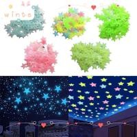 ราคา WINTE สติ๊กเกอร์ติดผนังเรืองแสงสีสันสดใสในสติกเกอร์ดาวเรืองแสงสีเข้มกระดาษติดผนัง DIY ดาวเรืองแสงสติ๊กเกอร์ติดผนังห้องนอนเพดานห้องนั่งเล่น (51961770952)