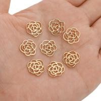 ราคา [12 มม.] จี้ดอกกุหลาบกลวง ชุบทอง 14k เครื่องประดับแฮนด์เมด DIY (23256145935)