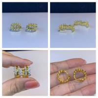 ราคา ต่างหูทอง "ฝังเพชร" ใบมะกอก งานมือหนึ่ง ทองแท้-เพชรแท้ 100% (21869025452)