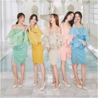 ราคา เดรสปาดไหล่ สายเดี่ยวผุกไหล่ แต่งระบายผ้าแก่ว แขนระบาย 3 ชั้น งานน่ารักมาก ทำจากผ้าซาร่า มีให้เลือก 10สีให้เลือก (41778063749)