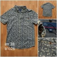 ราคา x^act shirt เสื้อเชิ้ตยีนส์บางแขนสั้น xact (21177710483)