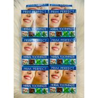 ราคา PRIM PERFECT ภูมิพฤกษา ยาสีฟันสมุนไพร สูตรเข้มข้น ตลับ/25 กรัม (แบบ 6 ตลับ) พร้อมส่ง (28343567434)