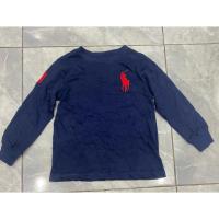 ราคา เสื้อยืดเด็ก polo ralph lauren แขนยาวสภาพใหม่มากสีกรมเข้มแขนจั้มไม่มีตำหนิ (46356345274)
