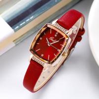 ราคา GEDI Gedi's new women's watch features a simple and elegant design, compact size, thin leather strap, retro square shape (52956964562)
