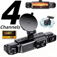 ราคา 4ช่อง360°หมุน Dash Cam Wifi APP 1080P กล้องติดรถยนต์ Night Vision ที่จอดรถ G-Sensor Dashcam (47361552910)