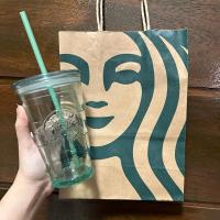 ราคา RARE Preloved Starbucks Tumbler แก้วโลโก้ไซเรน พร้อมหลอด แก้ว Starbucks ของแท้ (26732008853)