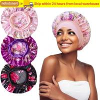 ราคา NEBULANEST ฝากระโปรงผู้หญิง,ผ้าไหมยืดหยุ่น Sleep Bonnets,แฟชั่นปีกกว้างดอกไม้พิมพ์ Nightcap Beauty (45362153049)