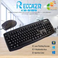 ราคา ROCCAZR KB-5189 Office KEYBOARD & MOUSE คีย์บอร์ดเมาส์ Combo Set คีย์บอร์ดแบบมีสายเมาส์แบบมีสายรองรับ WIN.7/10 (54253630461)