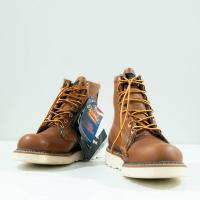ราคา (ไม่เคยใส่แม้แต่ครั้งเดียว) Thorogood 814-4355 Size 7D รองเท้า เทอโรกู๊ด Moc toe made in USA สีน้ำตาลอ่อน (29422863842)