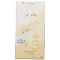 ราคา ลินด์เดอร์ไวท์ช็อกโกแลต 100กรัม Lindt Lindor White Chocolate 100g. [หมายเลขบาร์โค้ด 7610400014632 ] (27844791545)