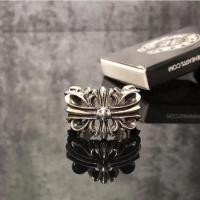 ราคา Free shipping Chrome Hearts s925 Sterling Silver Seiko Classic Iris Open Ring Couple (53253280915)