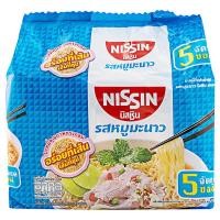 ราคา นิสชิน บะหมี่กึ่งสำเร็จรูปรสหมูมะนาว Nissin Moo Manao 60g. Pack5 (45811692831)