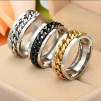 ราคา ลดความเครียด แหวนหมุนได้จากไทเทเนียมเหล็กสำหรับผู้หญิงและผู้ชาย แหวนโซ่หลายฟังก์ชัน เปิดขวด ของขวัญ (43976326386)