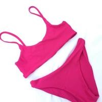 ราคา ชุดว่ายน้ำสายเดี่ยวทูพีชครึ่งตัว bikini swimwear two piece (11307603109)