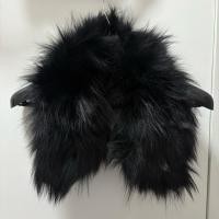 ราคา เฟอร์ขนแท้ ขน fox ผ้าพันคอแม่เหล็ก นุ่มฟูขนสวย ดำสนิท (41173397103)