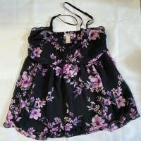 ราคา เสื้อสายเดี่ยว ผ้าชีฟองมีซับใน ลายดอก ยี่ห้อ XXI Forever21 size S (7810337960)