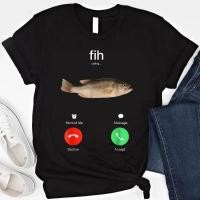 ราคา เสื้อยืดลายปลาตลก เสื้อยืดลายเสียงปลา เสื้อยืดวินเทจ คอวี แขนสั้น เนื้อผ้านุ่ม (44478610532)
