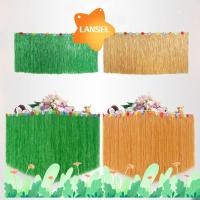ราคา แลนเซล หญ้าตารางกระโปรง,ฟางสีฮาวายแกนฟางตารางกระโปรง,ตกแต่งพรรคตกแต่ง ทําเอง ฮาวายพรรคผ้าปูโต๊ะพรรค (51812544504)
