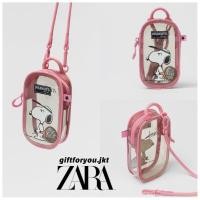 ราคา HP Zara Kids Phone Case Mobile Phone Bag Snoopy Peanuts Carrier Transparent Container Original Girls Phone Bag (42305814780)