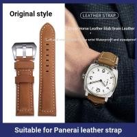 ราคา คุณภาพดี Crazy Horse สายนาฬิกาหนัง 24 มม.ผู้ชายเหมาะสําหรับ Panerai Panerai หนังแท้ PAM616/44/312 (48161042215)