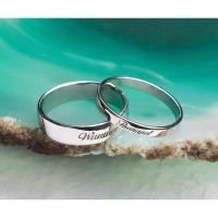 ราคา แหวนคู่เงินเเท้s925 พร้อมสลักชื่อ (งานสั่งทำ) (55311268452)