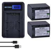 ราคา 2Pack 2500MAh NP-FV70 NP FV70 NPFV70แบตเตอรี่ & LCD USB Charger สำหรับ Sony NP-FV50 FV30 HDR-CX150E HDR-CX170 CX300 Z1 (42431527404)