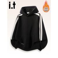 ราคา มัน izzue เสื้อสเวตเตอร์คลุมด้วยผ้าสไตล์อเมริกันผู้ชายซับขนแกะฤดูหนาวสไตล์ใหม่หนาเสื้อสวมหัวที่อบอุ่นสไตล์ถนนด้านบน 4พี (53810735859)