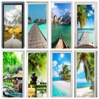 ราคา Self-กาววอลล์เปเปอร์ประตูPVCบ้านออกแบบตกแต่งBeach Roadสติกเกอร์Porteทิวทัศน์โปสเตอร์ภาพจิตรกรรมฝาผนังสติ๊กเกอร์ติดผนังDeurst (54511934136)