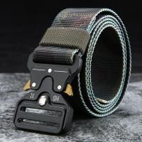 ราคา Cobra Buckle Functional Tactical Belt Belt Belt Mens Trend Overalls Extended Canvas Mens Womens Outdoor Pants (44712007502)