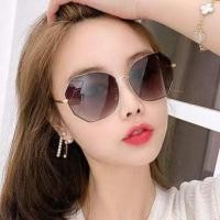 ราคา แว่นตากันแดดผู้หญิงแว่นกันแดด สีชา แว่นดารา พร้อมกล่องและผ้า (4451445651)