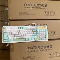 ราคา K K98 Silent usb Wired Mechanical Feel Keyboard Set Gaming Gaming Computer Office Universal Desktop Notebook (52262592332)