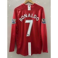 ราคา 07 08 Man Utd แขนยาวคุณภาพสูง Home Retro เสื้อฟุตบอลแมนเชสเตอร์ ยูไนเต็ด เสื้อฟุตบอล RONALDO ROONEY (53561863310)