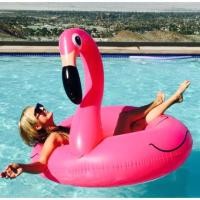 ราคา ห่วงยาง ฟลามิงโก้ Flamingo 90cm สีชมพู พร้อมส่ง เที่ยวทะเล ลอยในสระ ห่วงยางสีชมพู (1194631721)