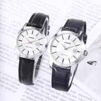 ราคา นาฬิกาคู่รัก รุ่น MTP-V004L-7A ,LTP-V004L-7A นาฬิกาสายหนังสีดำ หน้าปัดสีขาว สุดหรู - ของแท้ 100% รับประกันสินค้า1ปีเต็ม (7857828183)