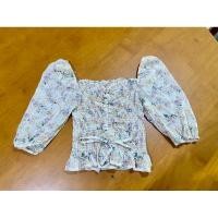 ราคา เสื้อชีฟองปักลายดอกไม้ S มือสอง (21285411133)