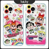 ราคา Lucky Star POWERPUFF GIRLS เคสโทรศัพท์มือถือTPU คส ไอโฟน 16/15/11 ใหม่ 13 14promax หญิง pro สองชั้น คส ไอโฟน12 เคส (27570999664)