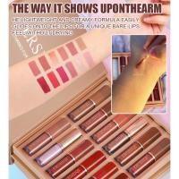 ราคา Book Lip Gloss Set ลิปสติกไข่มุก Matte Lip Glaze Set NonStick Lip Gloss Set (28330137245)