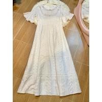ราคา Bo Rich Ta ชุดเดรสยาวสีขาว ลูกไม้ทั้งตัว (M) (46100068713)
