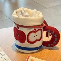 ราคา Ins Creative Apple กระเป๋าดินสอสีแดงความจุขนาดใหญ่ที่ใส่ปากกาน่ารักถ้วยประเภทกระเป๋าเครื่องเขียนกระเป๋าผ้าแบบพกพา (43631253137)
