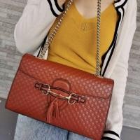 ราคา GUCCI Emily Micro Guccissima Medium Chain Shoulder Bag (5430146676)