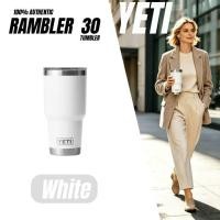ราคา แก้วเก็บอุณหภูมิ YETI สีขาว ของแท้ ฝาเลื่อนเก็บความร้อนเย็นได้ ความจุใหญ่ ทำจากวัสดุเกรดพรีเมียมคุณภาพสูง (56912022227)