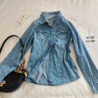ราคา เสื้อเชิ้ตยีนส์แบรนด์ GUESS แท้ size S (24061253553)