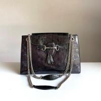 ราคา แท้กระเป๋า Guccissima Patent Large Emily Chain Shoulder (24806847248)