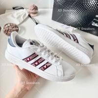 ราคา adidas ของแท้ 100% Grand Court 2.0 Micky สีขาวดำกรม (22985661154)