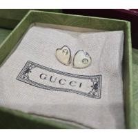 ราคา Gucci White Heart Silver earrings ต่างหูของแท้100% (52511421455)