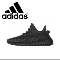 ราคา Adidas Originals Yeezy Boost350V2 Black Low Top Sports Casual shoes unisex black FU9007 (23660658590)