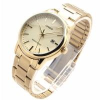 ราคา Casio นาฬิกาข้อมือผู้ชาย สีทอง สายสแตนเลส รุ่น MTP-V002G-9AUDF-ของแท้ ประกันศูนย์ (1271969740)